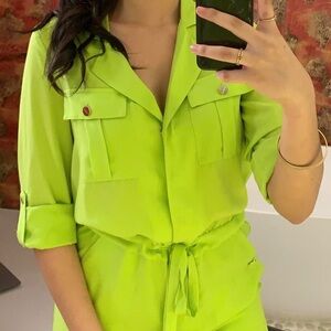 GUESS BY MARCIANO Green Cargo Romper